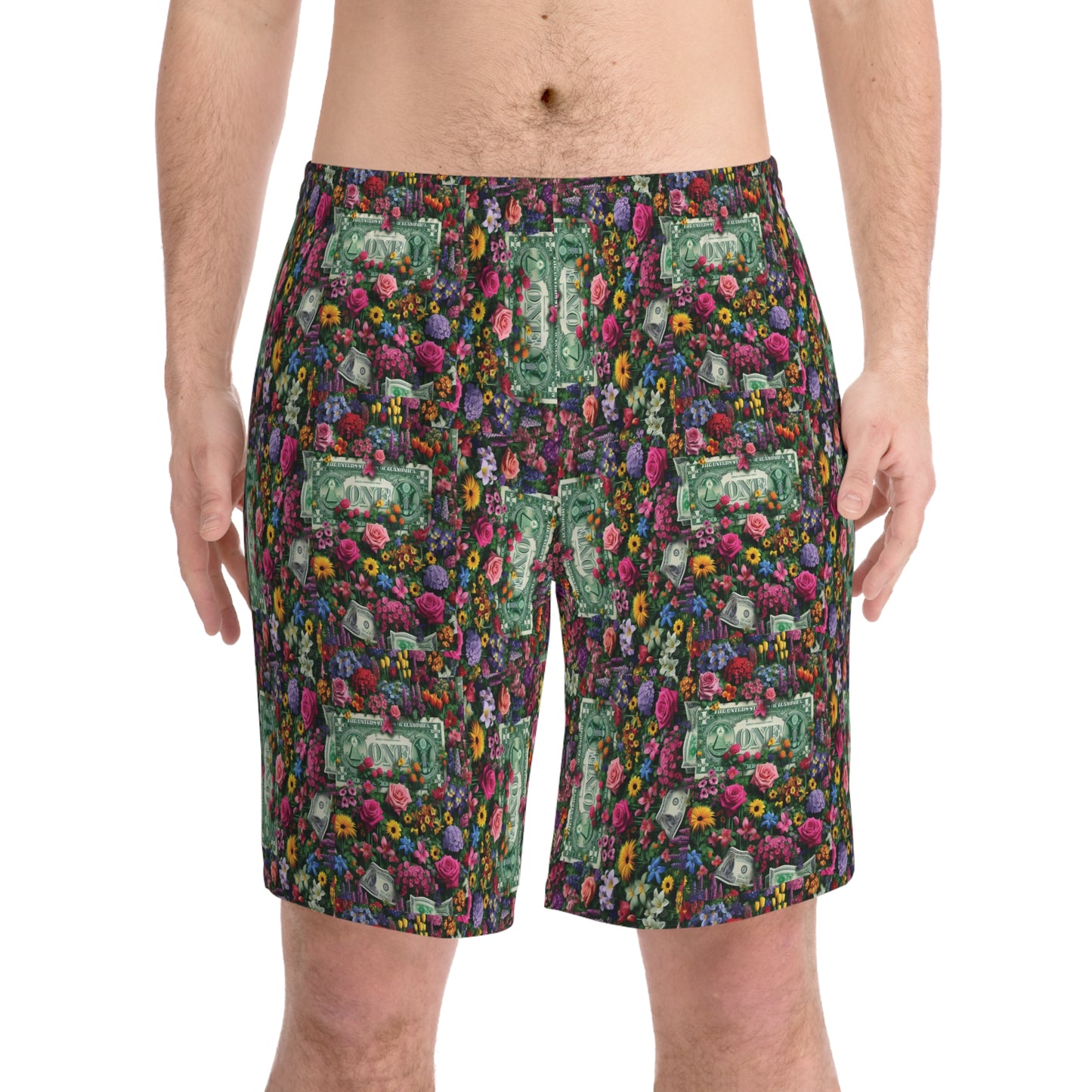 Vibrant Floral richmotives Elastic Beach Shorts - Perfect for Summer Fun and Relaxation