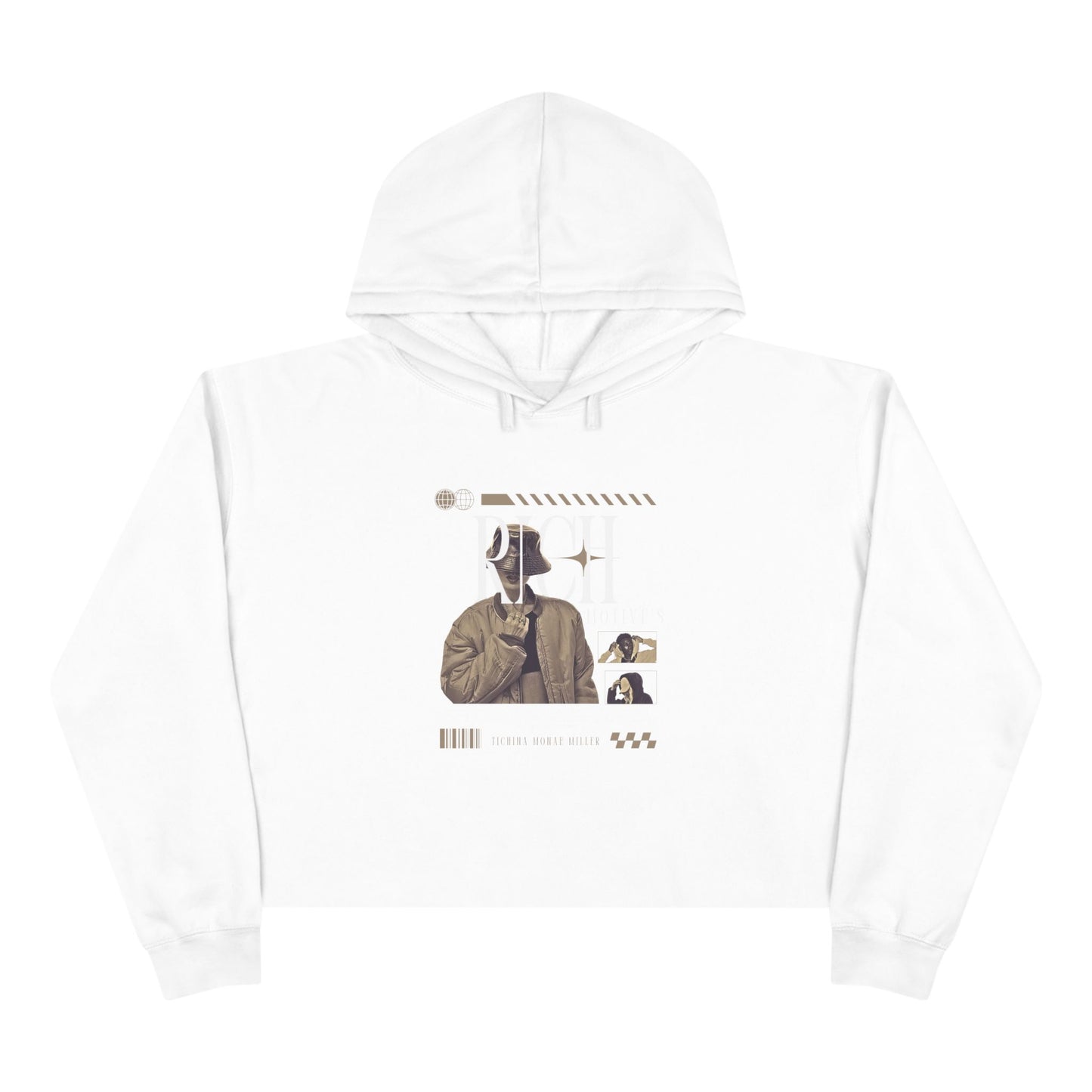 Rich Motive's Artistic Crop Hoodie - Stylish, Casual & Unique