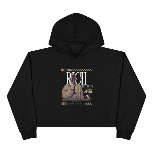 Rich Motive's Artistic Crop Hoodie - Stylish, Casual & Unique