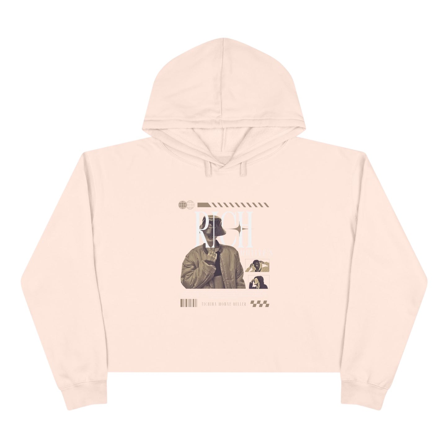 Rich Motive's Artistic Crop Hoodie - Stylish, Casual & Unique